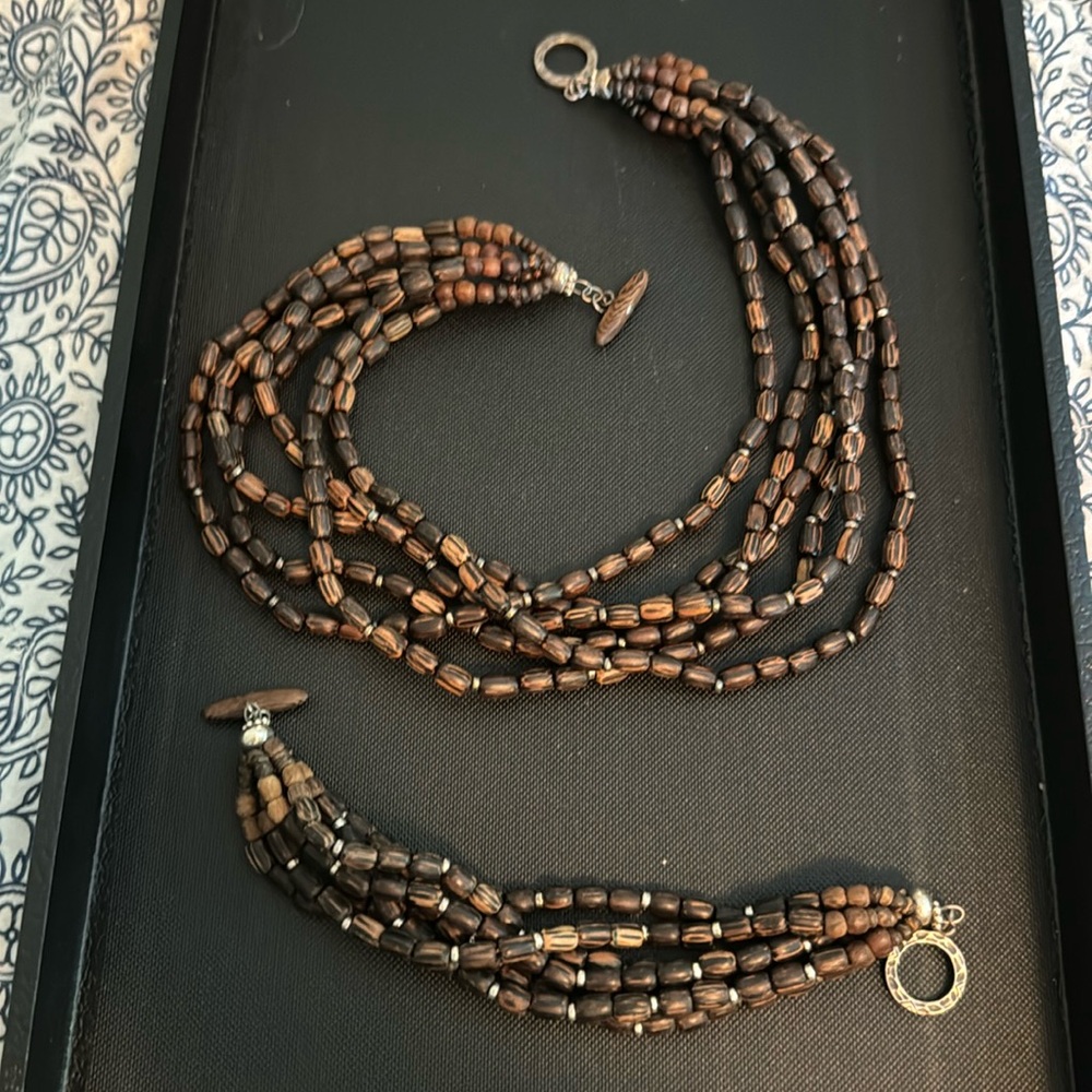 Chunk brown Silpada set